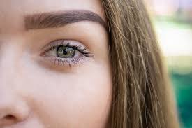 Dark green, blue, and green harmonize perfectly with the black shade. Woman With Green Eyes And Brown Hair Photo Free Skin Image On Unsplash
