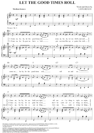 Let The Good Times Roll Quot Sheet Music By B B King Ray Charles For Piano Vocal Chords Sheet Music Now