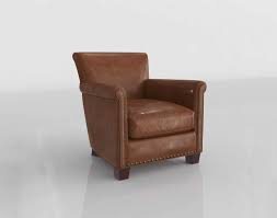 Dust or vacuum for routine maintenance. 3d Pb Irving Leather Armchair With Nailheads Signature Maple Glancing Eye