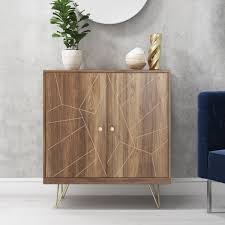 White acacia wood and bamboo 3 door sideboard in 2020. Gold Small Sideboard In Solid Wood With Brass Features Tahlia Furniture123