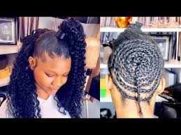 Invisible part sew in weave hairstyles. How To Do Half Down Sew In Weave Half Up Ponytail Youtube