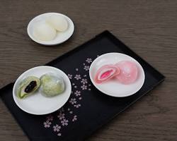 Japanese wagashi sweets for matcha tea ceremony set, do AI tạo
