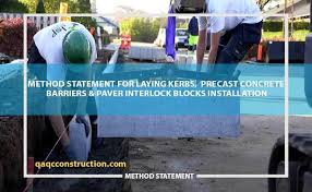Blocks are manufactured with 3000 psi concrete. Method Statement For Laying Kerbs Precast Concrete Barriers Paver Interlock Blocks Installation