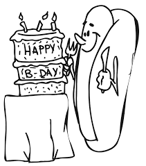 Happy birthday black and white cute. Happy B Day Coloring Pages Coloring Book Area Best Source For Coloring Library