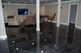 How to properly prepare a surface, prime and coat a concrete floor with anvil epoxy show coat, using anvil aquaseal waterproofer sealer & primer as our prime. 03 16 15 0537 Raleigh Basement Man Cave Metallic Epoxy Floor Refinishing 800