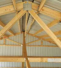 I am wanting to build a pole barn and insulate the inside. Permanent Truss Bracing