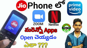 How To Open Amazon Prime Netflix Zoom App In Jio Phone Telugu Youtube