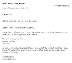 Free sample & template letters for writing to creditors. Notice Letter To Bank Template Letter Of Notice Sample
