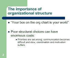 organizational structure and design 1 the importance