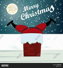 Chimney definition, a structure, usually vertical, containing a passage or flue by which the smoke, gases, etc., of a fire or furnace are carried off and by means of which a draft is created. Santa Stuck Chimney Image Photo Free Trial Bigstock