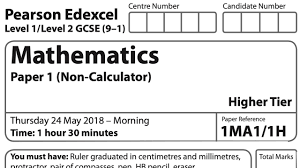 Gcse Higher Edexcel May 2018 Paper 1 Non Calculator Walkthrough Youtube