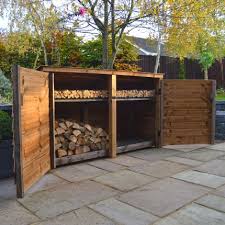 How to make garden furniture from logs. Normanton Log Store 4ft Rutland County Garden Furniture