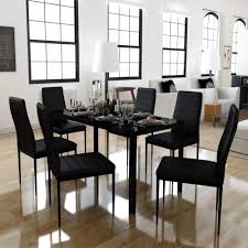 Check spelling or type a new query. Vidaxl Vidaxl Ensemble Table Et Chaises Pour Salle A Manger Cuisine Sept Pieces Noir Tables A Manger Rue Du Commerce