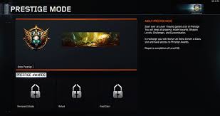A new feature in call of duty: Prestige Mode In Call Of Duty Black Ops Iii