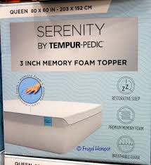 Although many memory foam users swear by the comfort of the material, these mattresses typically don't come cheap. Costco Sale Tempur Pedic Serenity Mattress Topper Queen Size 127 99