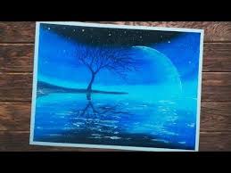 See more ideas about lukisan landskap, alam semula jadi, taman herba. Cahaya Rembulan Yang Indah Tehnik Lukisan Crayon Atau Oil Pastel Lukisan Painting Pastel