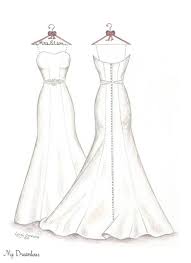 Wedding Dress Sketch Created From Your Wedding Photos Dress Sketches Wedding Dress Sketches Fashion Design Sketches