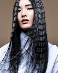 Black And White Striped Hair By John Spanton Of Trevor Sorbie Nbsp White Hair Color Creative Hair Color Hair Color Techniques