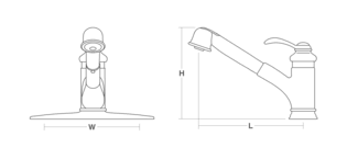 k 12177 fairfax single handle pull