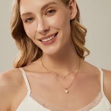 Gold Double Layer Pearl Necklace,freshwater Pearl Necklace,diamond  Choker,dainty Pearl Drop Neckalce,simple Bridal Necklace,wedding Necklace