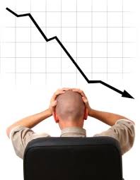 Downward Chart Man Holding Head Christian Web Trends Blog