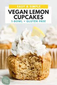 Easy Vegan Lemon Cupcakes Gluten Free Okonomi Kitchen Recipe Vegan Gluten Free Desserts Vegan Dessert Recipes Cupcake Recipes