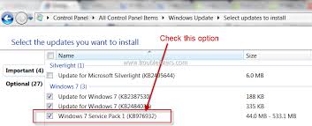 Guide To Install Windows 7 Service Pack 1 Update With Offline Installer Troublefixers
