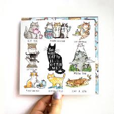 Cat To Be Kitten Multi Card Jelly Armchair Illustrated Puns Humorous Greeting Cards