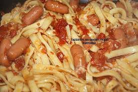 La Meilleure Recette De Tagliatelles Aux Saucisses Cocktail L Essayer C Est L Adopter 5 0 5 5 Votes 13 Co Sauce Cocktail Tagliatelles Recettes De Cuisine