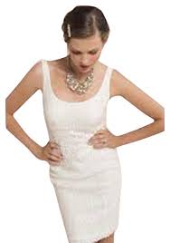 Suzi Chin For Maggy Boutique White Sequin Tank Short Cocktail Dress Size 4 S