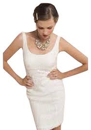 suzi chin for maggy boutique white sequin tank short cocktail dress size 4 s