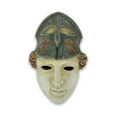 Athena/Minerva Wall Mask Greek Roman Olympian Goddess of Wisdom/Handmade  and Hand painted Plaster Sculpture 32cm-12.59inches