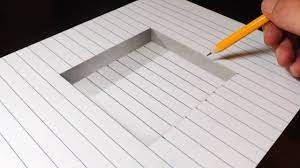 Welcome to my channel !!tvt art & craft. How To Draw A Step In Line Paper Easy 3d Trick Art Youtube