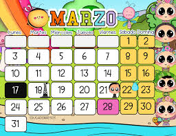 Calendario marzo 2025 para rellenar (3) - Imagenes Educativas