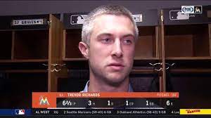 Trevor michael richards (born may 15, 1993) is an american professional baseball pitcher for the tampa bay rays of major league baseball (mlb). Trevor Richards Miami Marlins At Tampa Bay Rays 07 22 18 Youtube