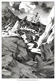 We Are Still Surrounded By Mountains Of Ice Frankenstein Illustration By Bernie Wrightson Bib Bernie Wrightson Frankenstein Illustration Frankenstein Art