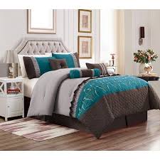 Find outlet and warehouse prices at walmart from the comfort of your computer. Unique Home Marcia 7 Piece Patchwork Embroidery Clearance Comforter Set Fade Resistant Wrinkle Free No Ironing Necessary Super Soft Queen Teal Coffee Gray Zimmer Deko