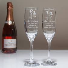 Set of 2 laser engraved champagne flutes made specifically for your special day. Mr And Mrs Engraved Champagne Flute Set By Gifts Online4 U Notonthehighstreet Com