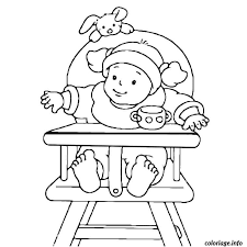 Cliquez sur l'image pour avoir la version prête à imprimer. Coloriage Bebe Dans Sa Chaise Haute Dessin Bebe A Imprimer