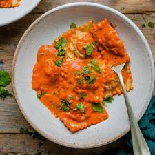 Lobster Ravioli With Vodka Cream Sauce Inside The Rustic Kitchen Recipe In 2021 Lobster Ravioli Italian Pasta Dishes Ravioli