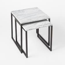 Box Frame Nesting Tables Marble Antique Bronze Nesting Tables Marble Top Coffee Table Coffee Table