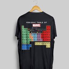 Periodic Table Of Elements Graphic Marvel Ultimate Shirt Hoodie Sweater Longsleeve T Shirt