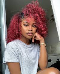 Cute Natural Woc Hairstyle Ideas Cute Red Hair On Brown Skin Inspo Flawless Makeup Inspo For Woc Dyed Natural Hair Natural Hair Styles Curly Hair Styles