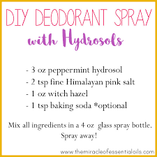 diy hydrosol deodorant spray recipe