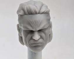 David Snake, Solid Tactical Agent 3D Printed Head Sculpt (unfinished, Made  to Order)