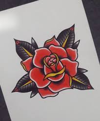 Rose Old School Traditional Rose Tattoos Old School Rose Old School Tattoo Designs