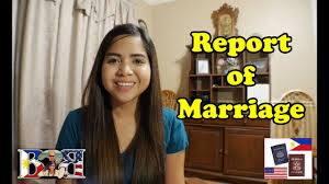Report of marriage cover letter sample. Report Of Marriage Rom Requirements Philippine Embassy Consulate Youtube