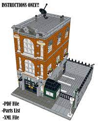 Combined lego 60224, 60225, 60226 and 60227 modular. Lego Custom Modular Building Consulate Instructions Only 10224 Alternative Ebay In 2021 Modular Building Lego Architecture Lego Construction