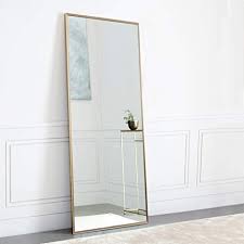 These stylish standing mirrors and leaning floor mirrors come in a wide variety of design styles and prices. Neutype Full Length Mirror Standing Hanging Or Leaning Against Wall Large Rectangle Bedroom Mirror Floor Mirror Dressing Mirror Wall Mounted Mirror Aluminum Alloy Thin Frame 65 X22 Lhjqsj Amazon Ca Home