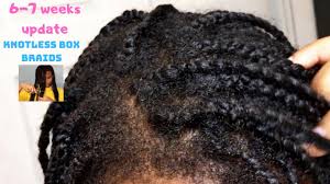 Braids are a really great way to give both you and your hair a break. Taking Down Knotless Box Braids 6 7 Weeks Of New Growth On 4c Hair Update Youtube